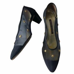 Walter Steiger Star Pump Navy Sheer 9.5AA Handmade